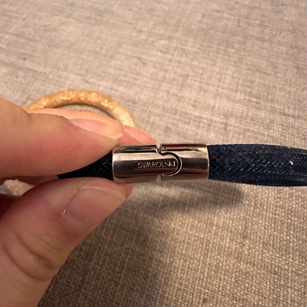 Swarovski crystal bracelet embroidered  in mesh with the crystals inside